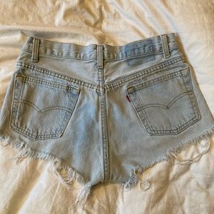 Levis high waisted cut off shorts